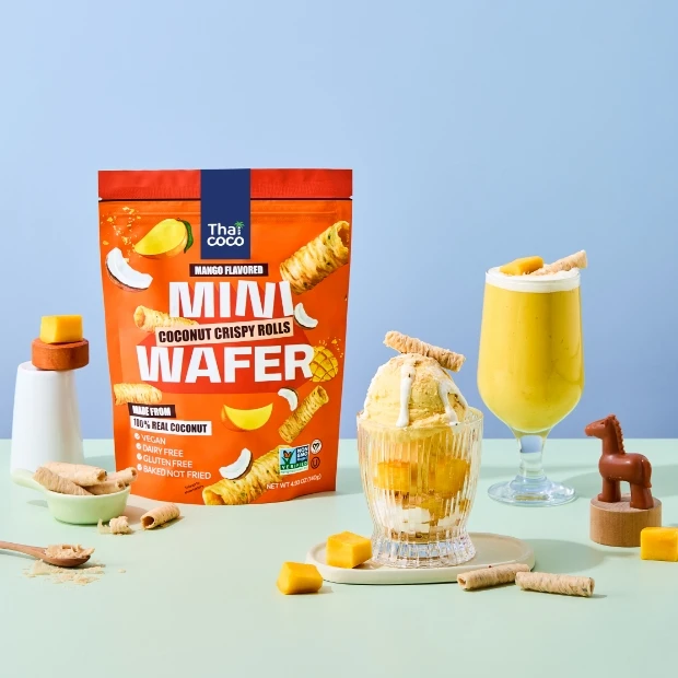 Vegan Coconut Crispy Rolls Mango Flavour Mango 140 กรัม