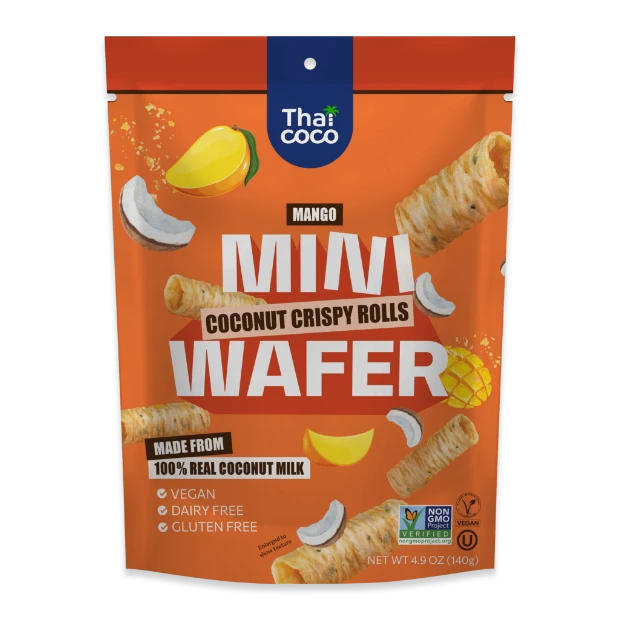 Vegan Coconut Crispy Rolls Mango Flavour Mango 140 กรัม