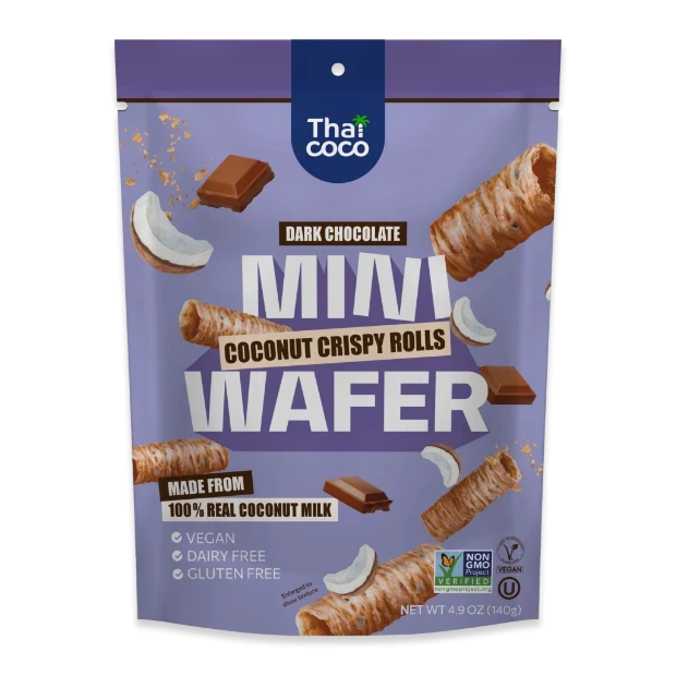 Vegan Coconut Crispy Rolls Chocolate Flavour